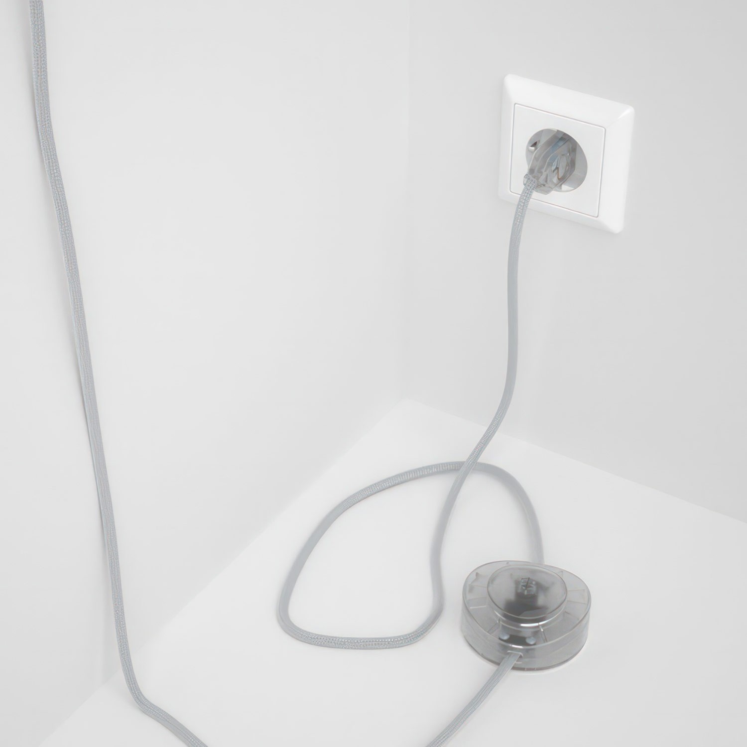 Wiring Pedestal, RM02 Silver Rayon 3 m. Choose the colour of the switch and plug.