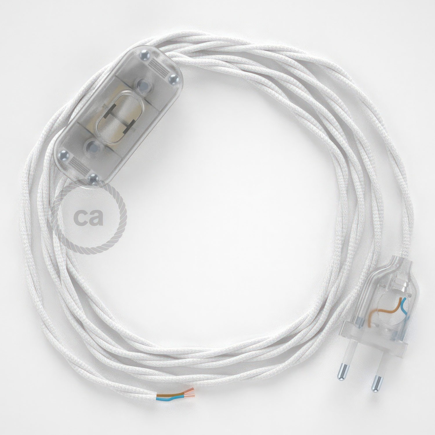 Lamp wiring, TM01 White Rayon 1,80 m. Choose the colour of the switch and plug.