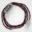 Lamp wiring, TM19 Burgundy Rayon 1,80 m. Choose the colour of the switch and plug.