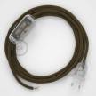 Lamp wiring, RC13 Brown Cotton 1,80 m. Choose the colour of the switch and plug.