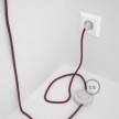 Wiring Pedestal, RC32 Burgundy Cotton 3 m. Choose the colour of the switch and plug.