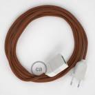 Deer Cotton fabric RC23 2P 10A Extension cable Made in Italy
