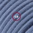 Stone Grey Cotton fabric RC30 2P 10A Extension cable Made in Italy