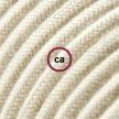 Dove Cotton fabric RC43 2P 10A Extension cable Made in Italy
