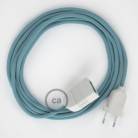 Ocean Cotton fabric RC53 2P 10A Extension cable Made in Italy
