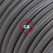 Grey Rayon fabric RM03 2P 10A Extension cable Made in Italy
