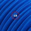 Blue Rayon fabric RM12 2P 10A Extension cable Made in Italy