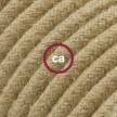 Jute fabric RN06 2P 10A Extension cable Made in Italy
