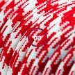 White Red Two-Tone Rayon fabric RP09 2P 10A Extension cable Made in Italy