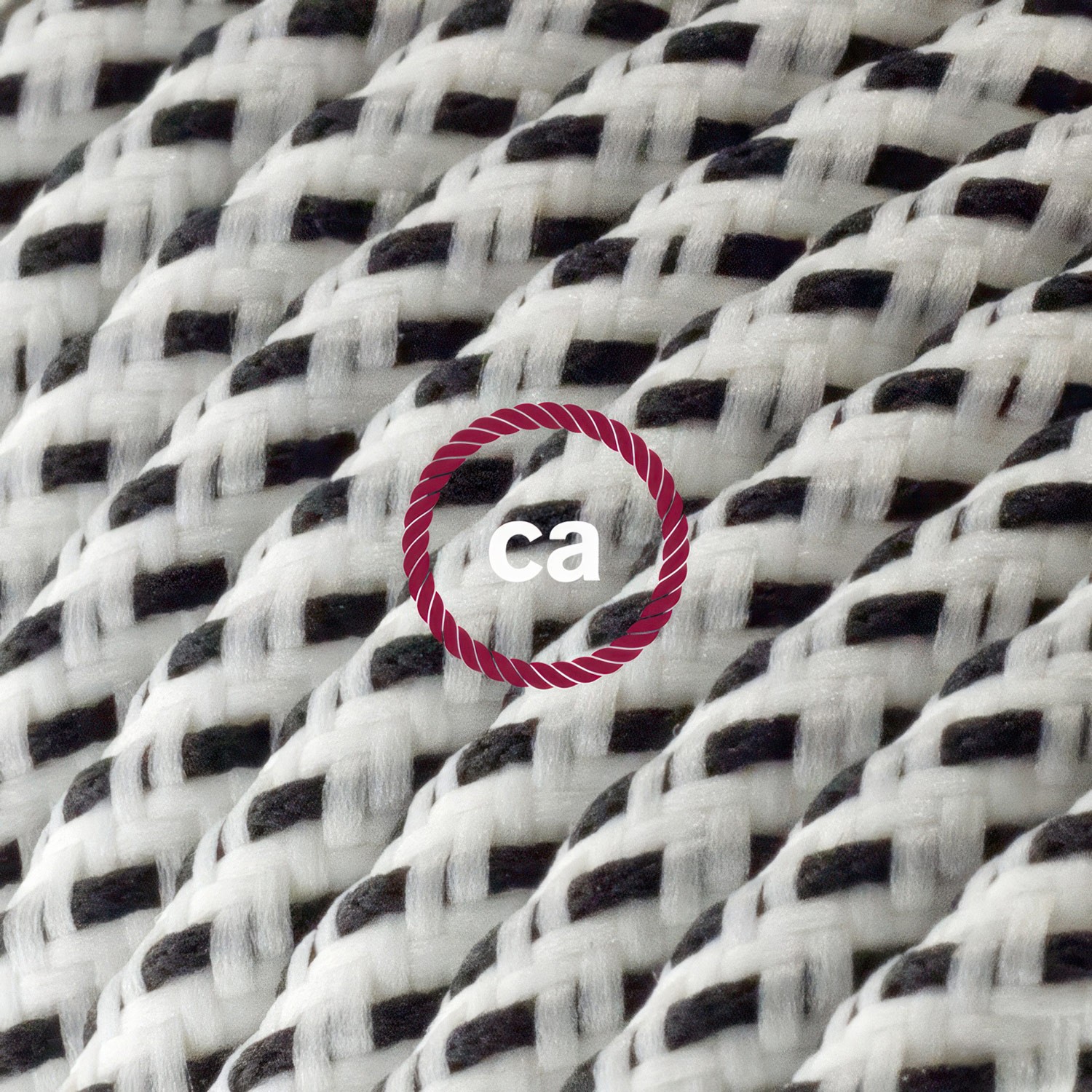 Stracciatella Rayon fabric RT14 2P 10A Extension cable Made in Italy