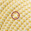 Yellow ZigZag Rayon fabric RZ10 2P 10A Extension cable Made in Italy