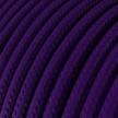 Round Electric Cable covered by Rayon solid color fabric RM14 Violet
