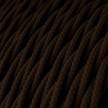 Twisted Electric Cable covered by Rayon solid color fabric TM13 Brown