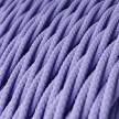 Twisted Electric Cable covered by Rayon solid color fabric TM07 Lilac