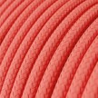 Round Electric Cable covered by Rayon solid color fabric RF08 Fuchsia
