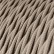 Twisted Electric Cable covered by Cotton solid color fabric TC43 Dove