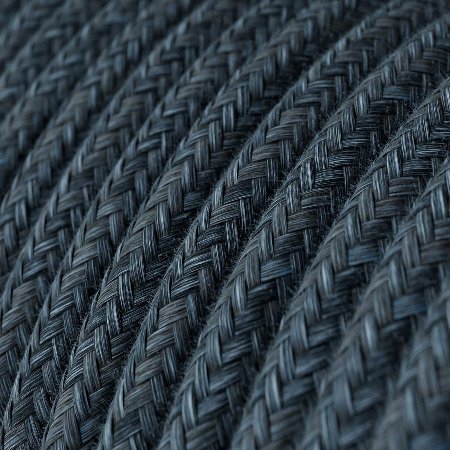 Round Electric Cable covered in Cotton - Blue Mirage RX10
