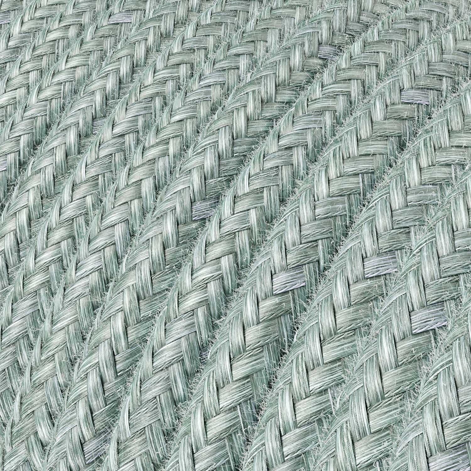 Round Electric Cable covered in Cotton - Blue Haze RX12