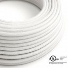 Round Electric Cable 150 ft (45,72 m) coil RC01 White Cotton - UL listed
