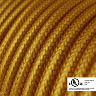 Round Electric Cable 150 ft (45,72 m) coil RM05 Gold Rayon - UL listed