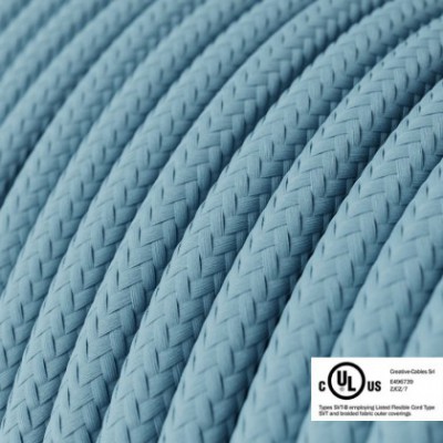 Round Electric Cable 150 ft (45,72 m) coil RM17 Baby Azure Rayon - UL listed