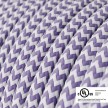 Round Electric Cable 150 ft (45,72 m) coil RZ07 ZigZag Lilac Rayon - UL listed