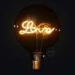 LED Golden Light Bulb for upright lamp - Globe G125 Single Filament “Love” - 5W 250Lm E27 2000K Dimmable