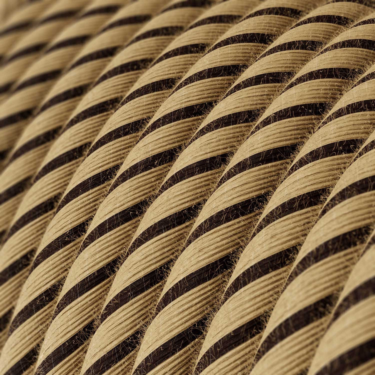 Round Electric Vertigo Cable covered by Tobacco Jute and Cotton ERD21