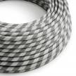 Round Electric Vertigo HD Cable covered by Silver and Grey fabric ERM55