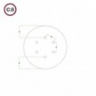 Round Rose-One 6-hole and 4 side holes ceiling rose Kit, 200 mm