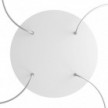 Round XXL Rose-One 4-hole and 4 side holes ceiling rose Kit, 400 mm