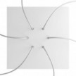 Square XXL Rose-One 6-hole and 4 side holes ceiling rose Kit, 400 mm