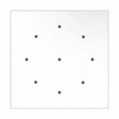 Square XXL Rose-One 9-hole and 4 side holes ceiling rose Kit, 400 mm
