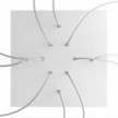 Square XXL Rose-One 10-hole and 4 side holes ceiling rose Kit, 400 mm
