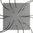 Square XXL Rose-One 14-hole and 4 side holes ceiling rose Kit, 400 mm