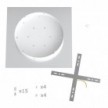 Square XXL Rose-One 15-hole and 4 side holes ceiling rose Kit, 400 mm