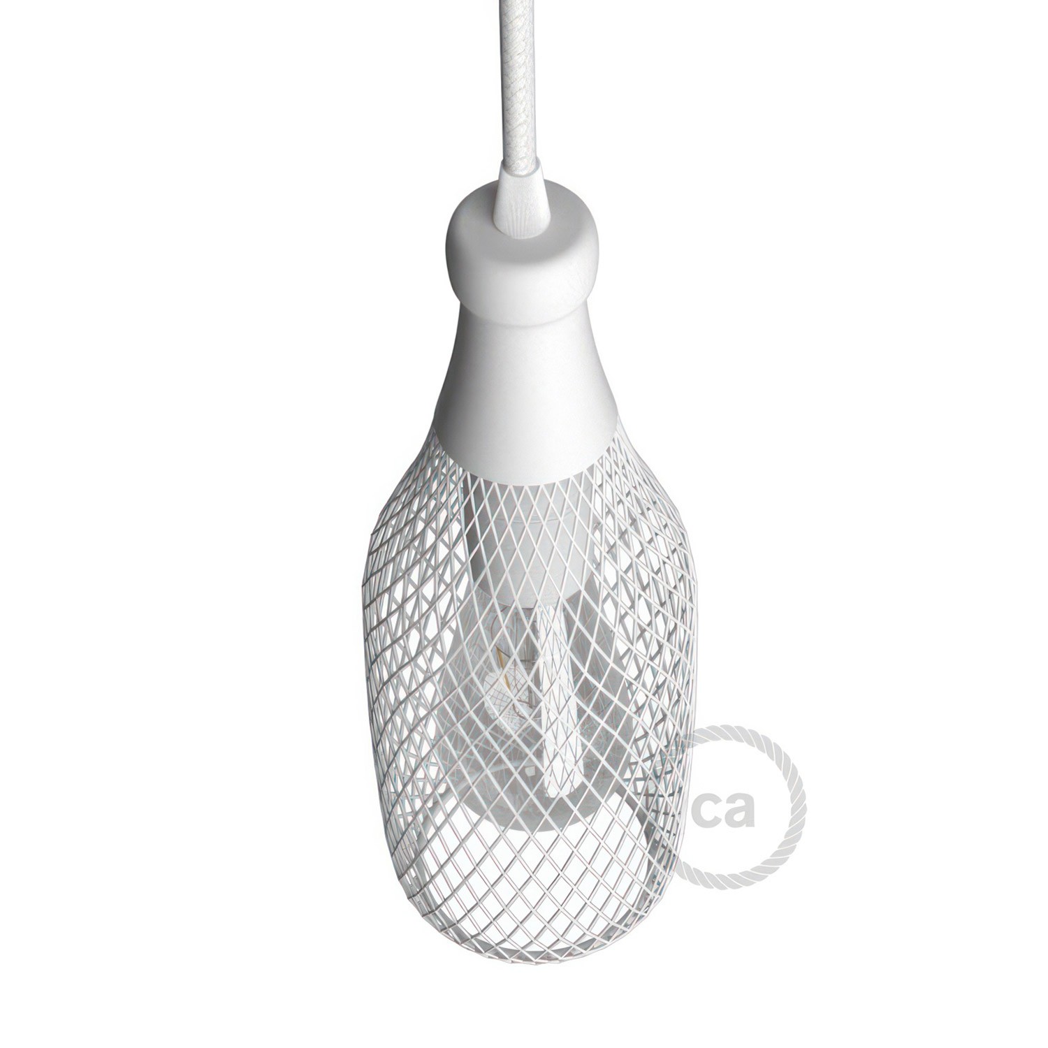 Bottle-shaped naked light bulb cage metal lampshade Magnum