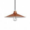 Swing enamelled metal lampshade with E27 fitting