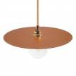 Pendant lamp with textile cable, metal details and oversized Ellepi lampshade - Made in Italy