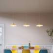 Pendant lighting Made in Italy complete with fabric cable, Swing Pastel lampshade with metal finishing