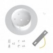 Round Rose-One 2-hole and 4 side holes ceiling rose kit, 200 mm - PROMO