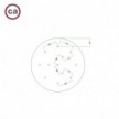 Round XXL Rose-One 12-hole and 4 side holes ceiling rose kit, 400 mm - PROMO