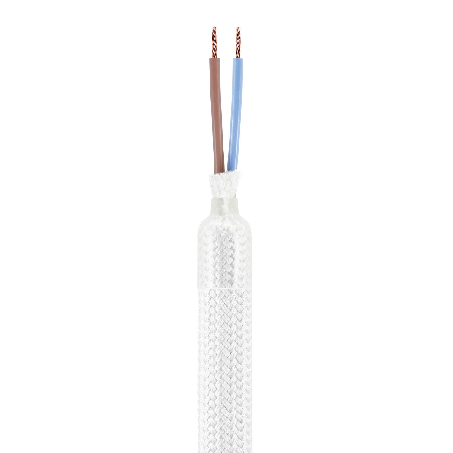 Creative Flex flexible tube covered in White RM01 fabric