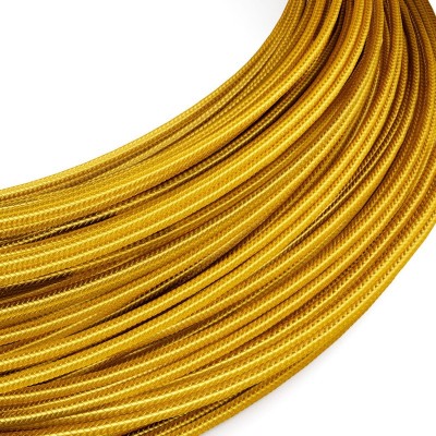 Extra Low Voltage power cable coated in silk effect fabric Gold RM05 - 50 m