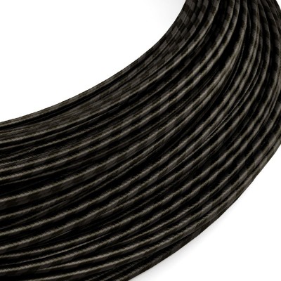 Extra Low Voltage power cable coated in silk effect fabric Vertigo Graphite Black ERM54 - 50 m