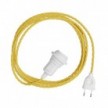 Snake Twisted for lampshade - Plug-in lamp with twisted textile cable and 2 pole plug