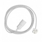 Snake Twisted - Plug-in lamp with twisted textile cable and UK plug