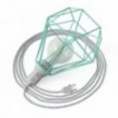 Table Snake - Plug-in lamp with cage Diamond lampshade and 2 pole plug