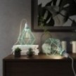 Table Snake - Plug-in lamp with cage Diamond lampshade and 2 pole plug