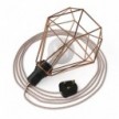 Table Snake - Plug-in lamp with cage Diamond lampshade and UK plug